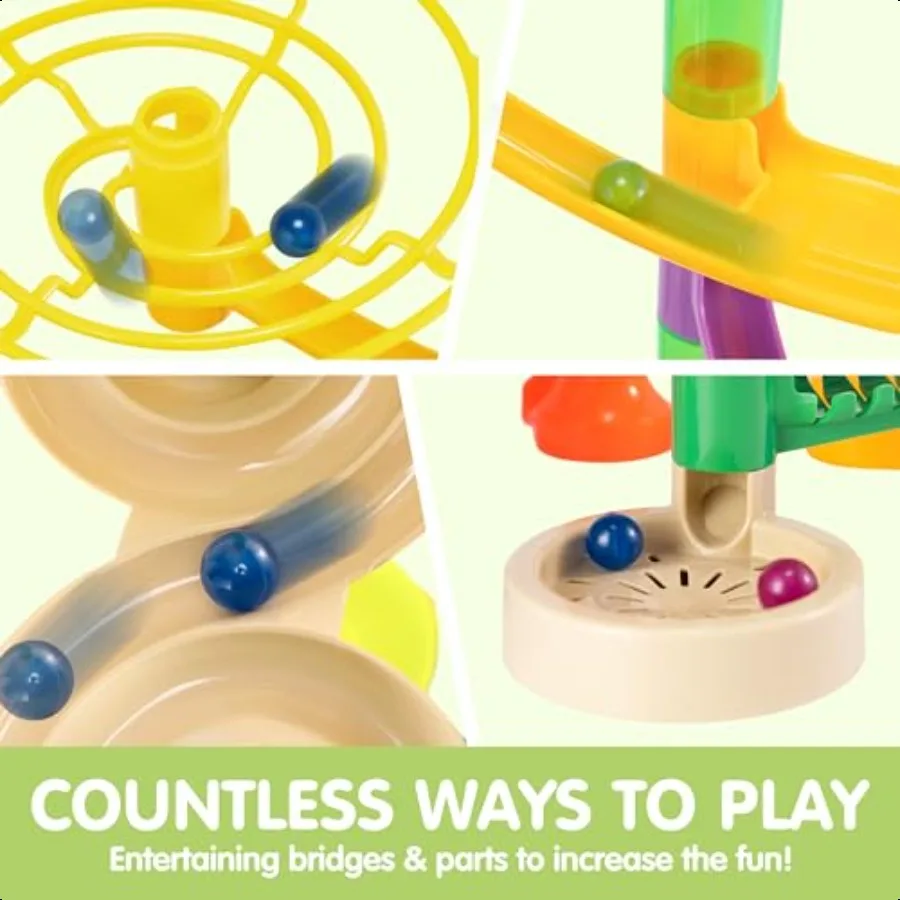 JOYIN 236 個光るビー玉ラン電動エレベーター建設ビルディングブロックおもちゃ 30 個暗闇で光るプラスチックマーブル