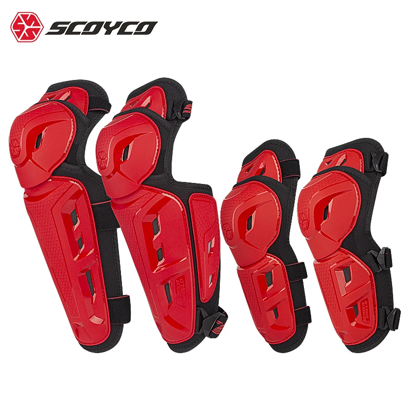 

4pcs/Set CE Motorcycle Elbow Knee Pads Guard Protective Gear Men Female Protector Racing Scoyco K26H26 Motocross Leg Protection