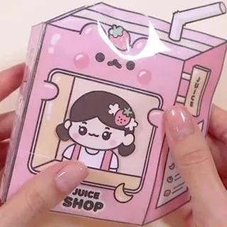 Cute cartoon simulation drink shop handmade DIY material package role-playing toy game quiet book