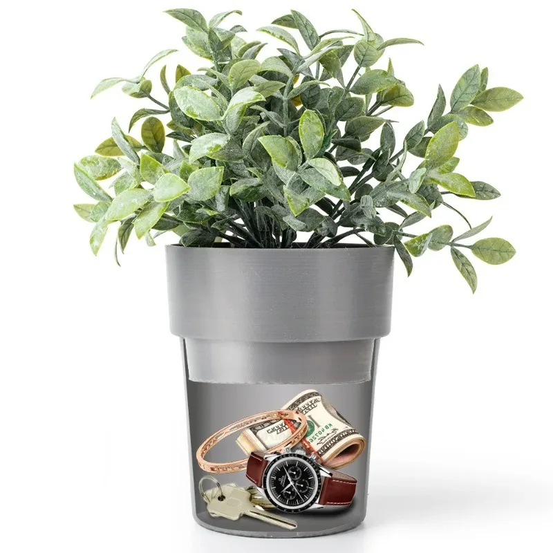 Simulated Home Flowerpot, Money Storage Jar, Key Holder, Change Holder, Valuable Item Storage, Money Storage Basin