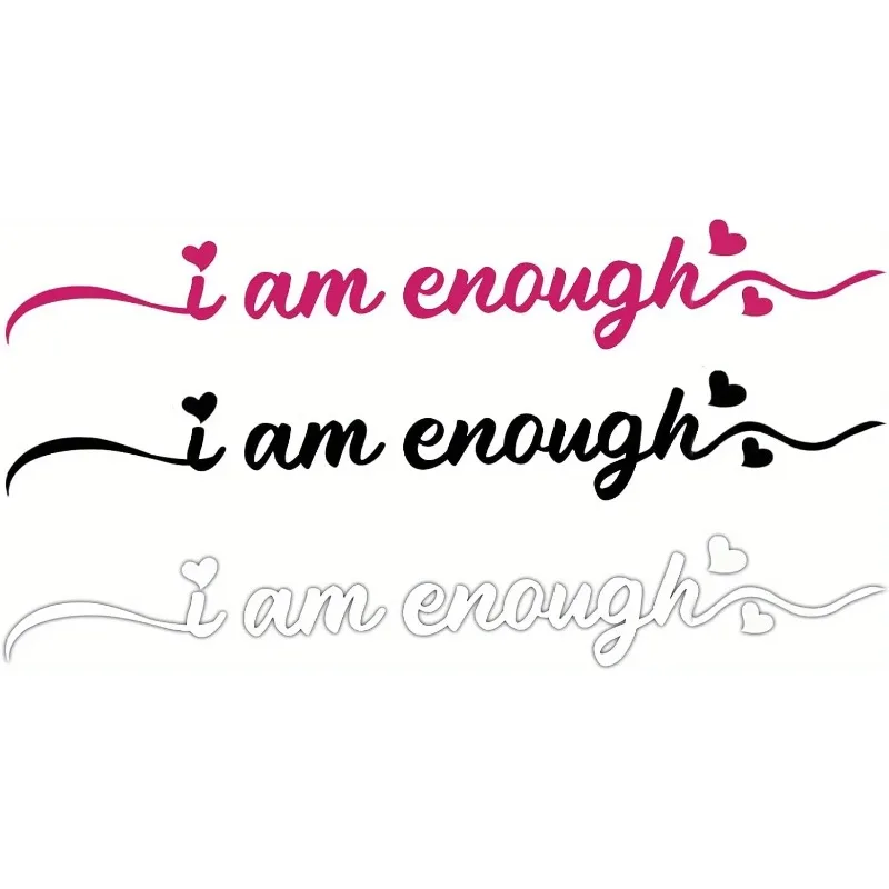 

1 шт. виниловая наклейка с надписью "I Am Enough" (Я достаточно хороша), водонепроницаемая, с позитивной цитатой, для зеркала заднего вида мотоцикла, автомобильного окна