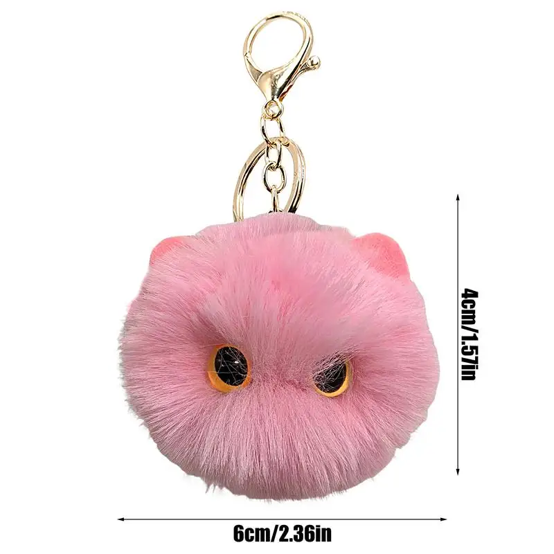 Portachiavi in peluche con gatto carino Portachiavi con animali morbidi Ciondolo per ragazze Borsa da donna Portachiavi decorativi per borsa da viaggio per zaino da viaggio scolastico