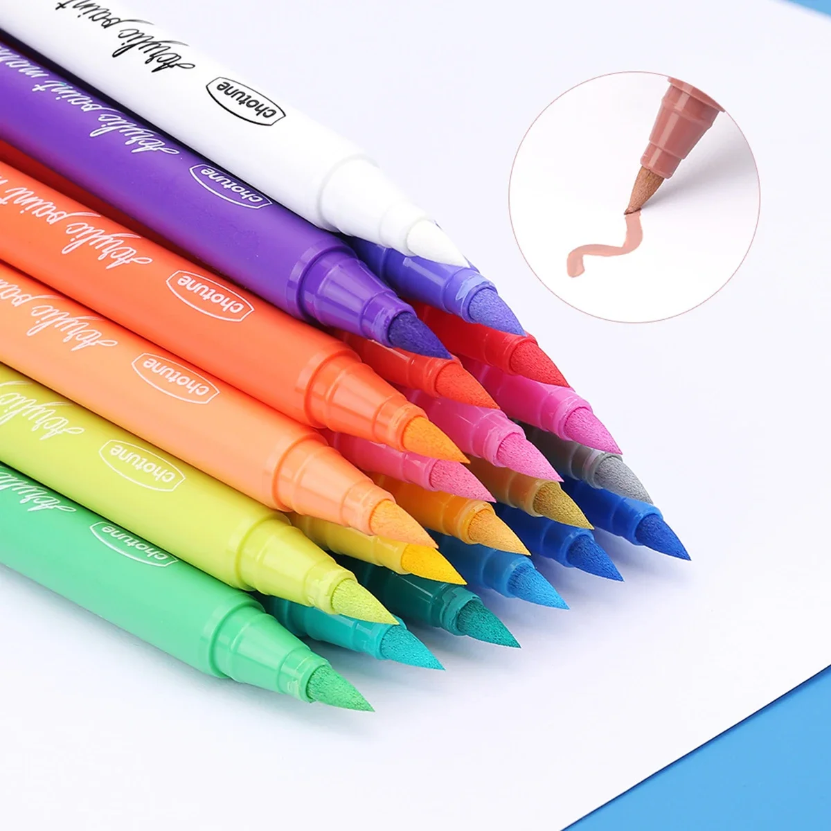 

12/24/36 Colors Gouache Hand-painted Soft Tip Pen Waterproof DIY Creative Graffiti Stationery School Supplies For Boys Girls