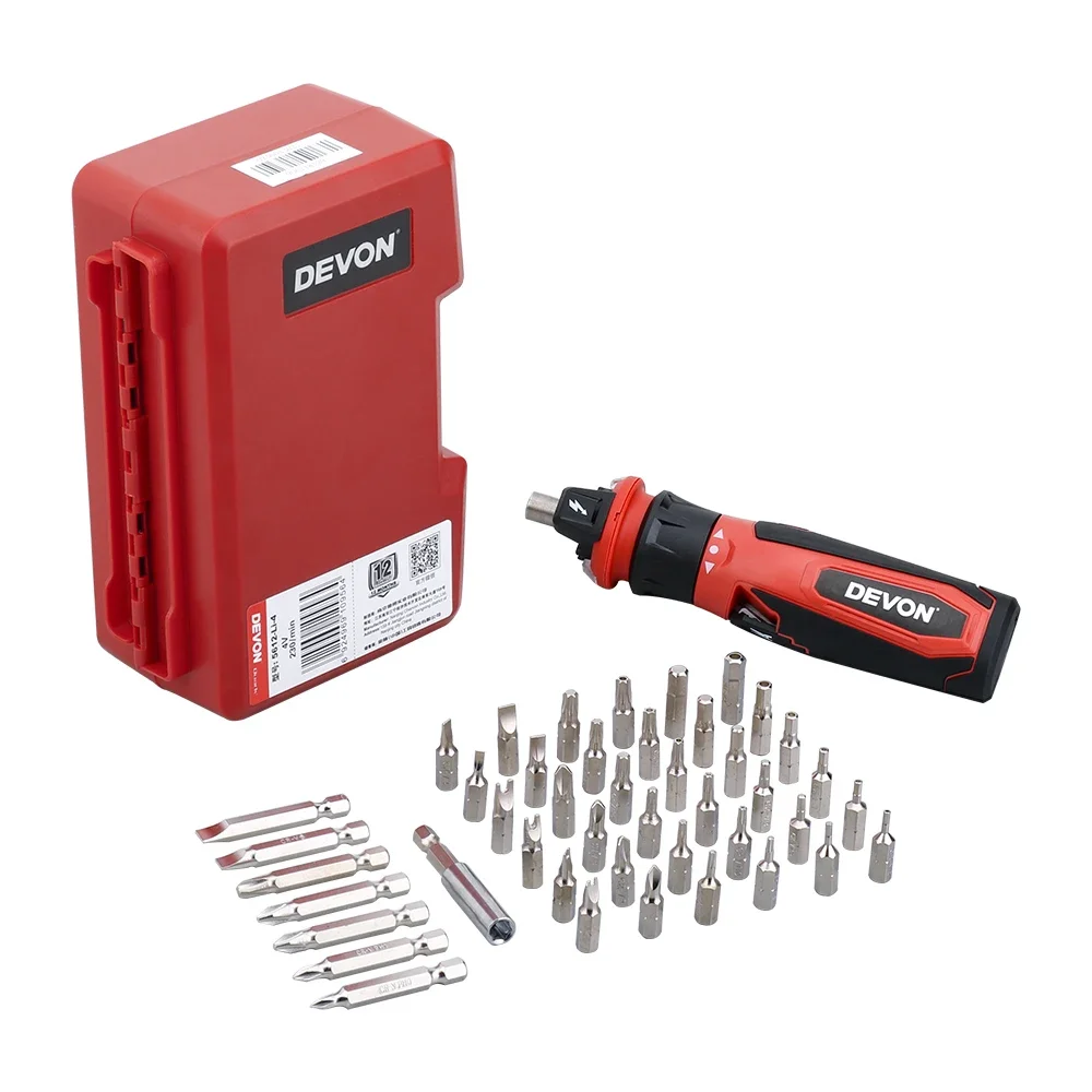 Imagem -04 - Devon-mini Multifunções Handheld Chave de Fenda Elétrica sem Fio Lithium-ion Recarregável Repair Tool Drill Bits Grupo 5612