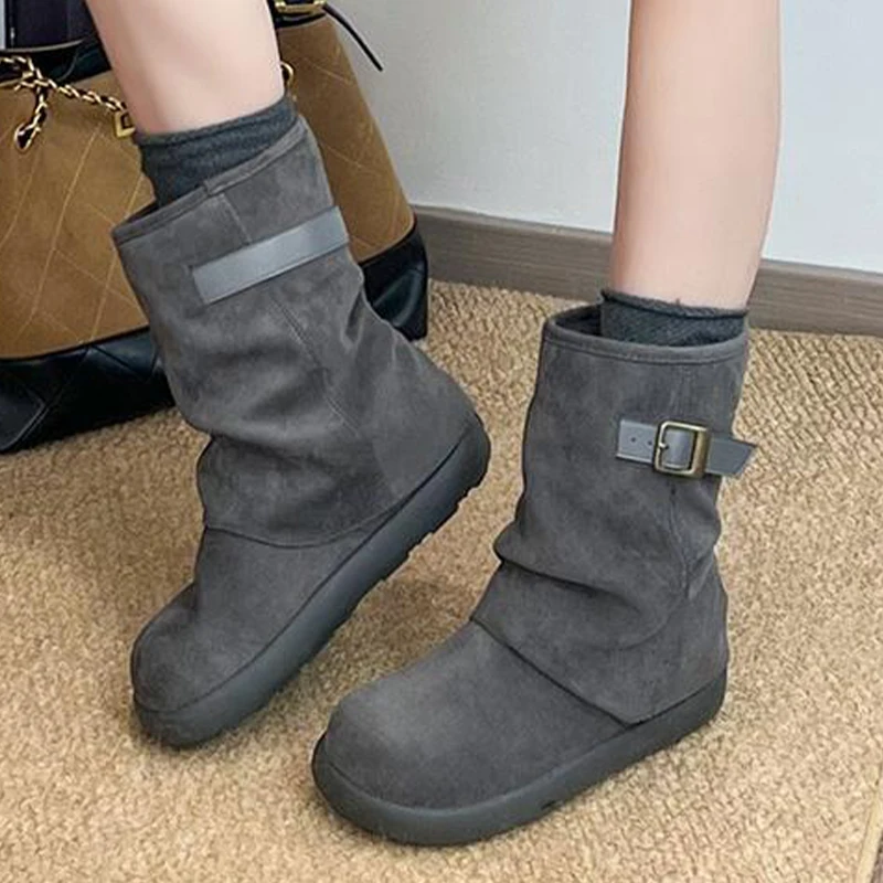 

Fur Women's Boots Designer Winter Flats Cotton Shoes Warm Ankle Boots 2025 Trend Sneakers Sport Running Shoes Fad Botas Mujer