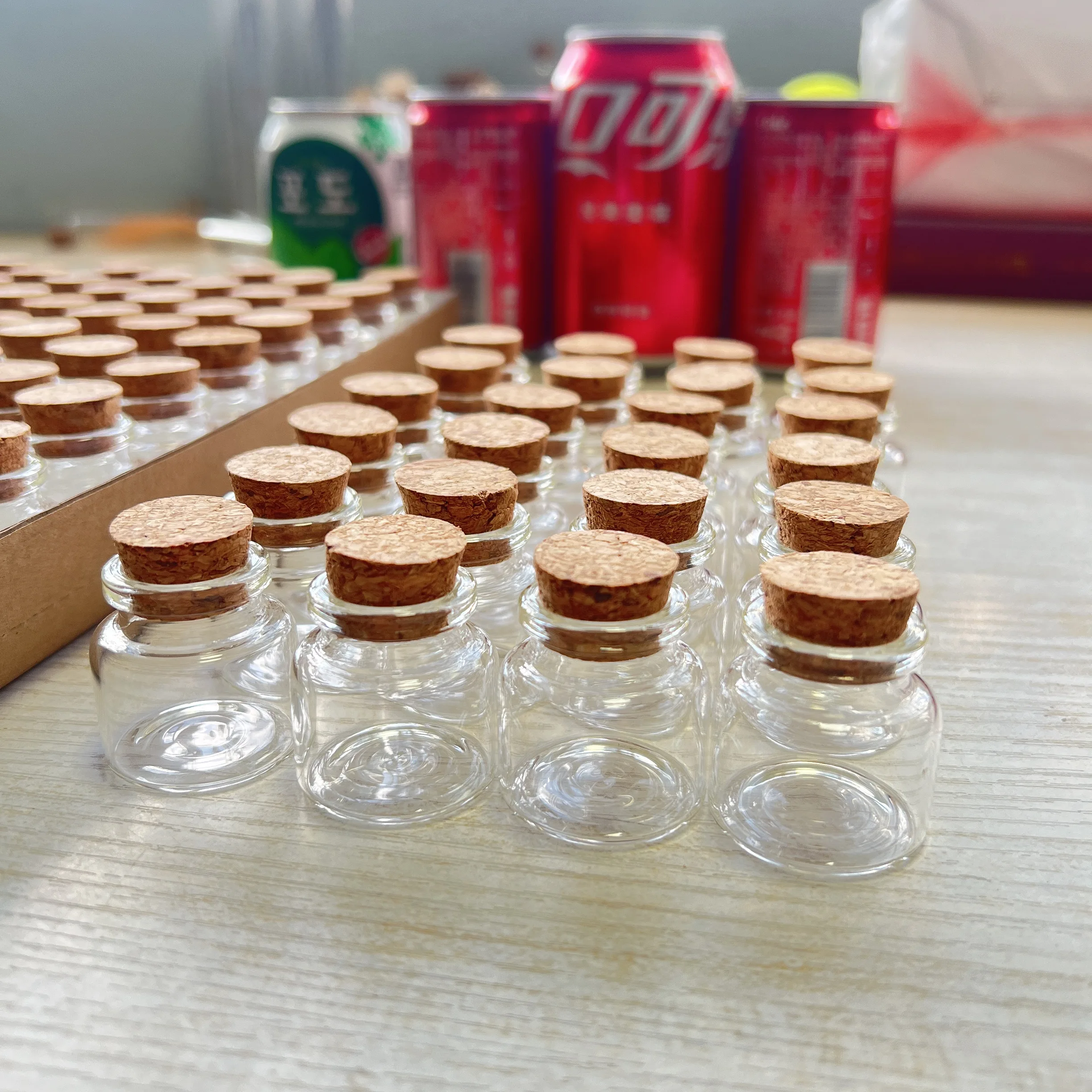 

40/72/105 PCS 10ml MIni Decor Glass Bottles Cork 16×30×30mm Tiny Jars Clear Containers DIY Crafts Wishing Spice Storage Vial