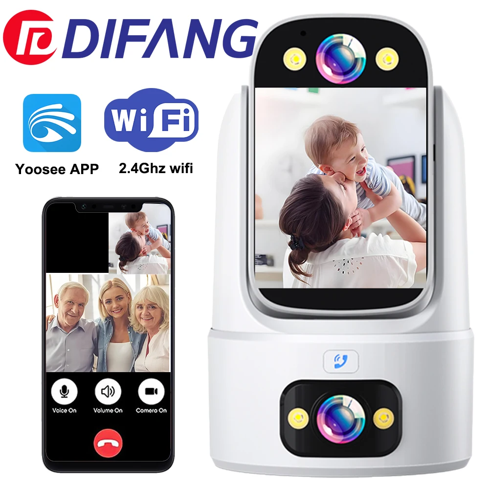 

WIFI IP Camera Home HD Baby Monitor Camera Two-Way Video Call Color Night Vision PTZ Wireless 3MP Video Surveillance Camera CCTV