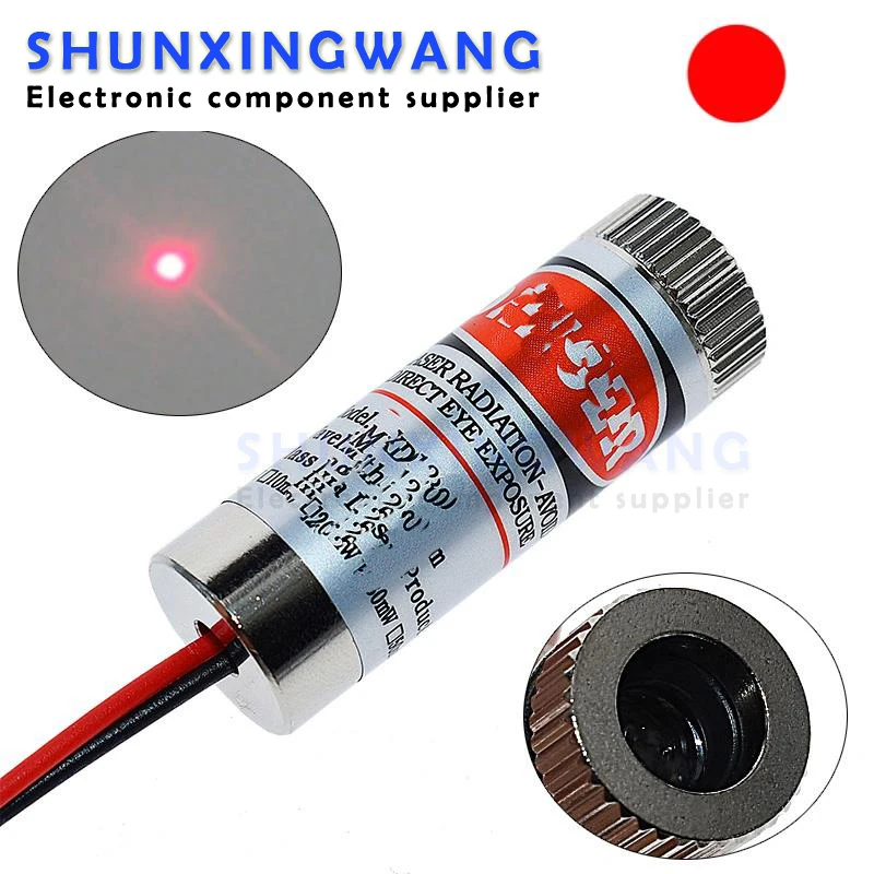 Red Point / Line / Cross Laser Module 5mW 650nm Focus Adjustable Laser Head 5V Laser Diode Head Industrial Grade