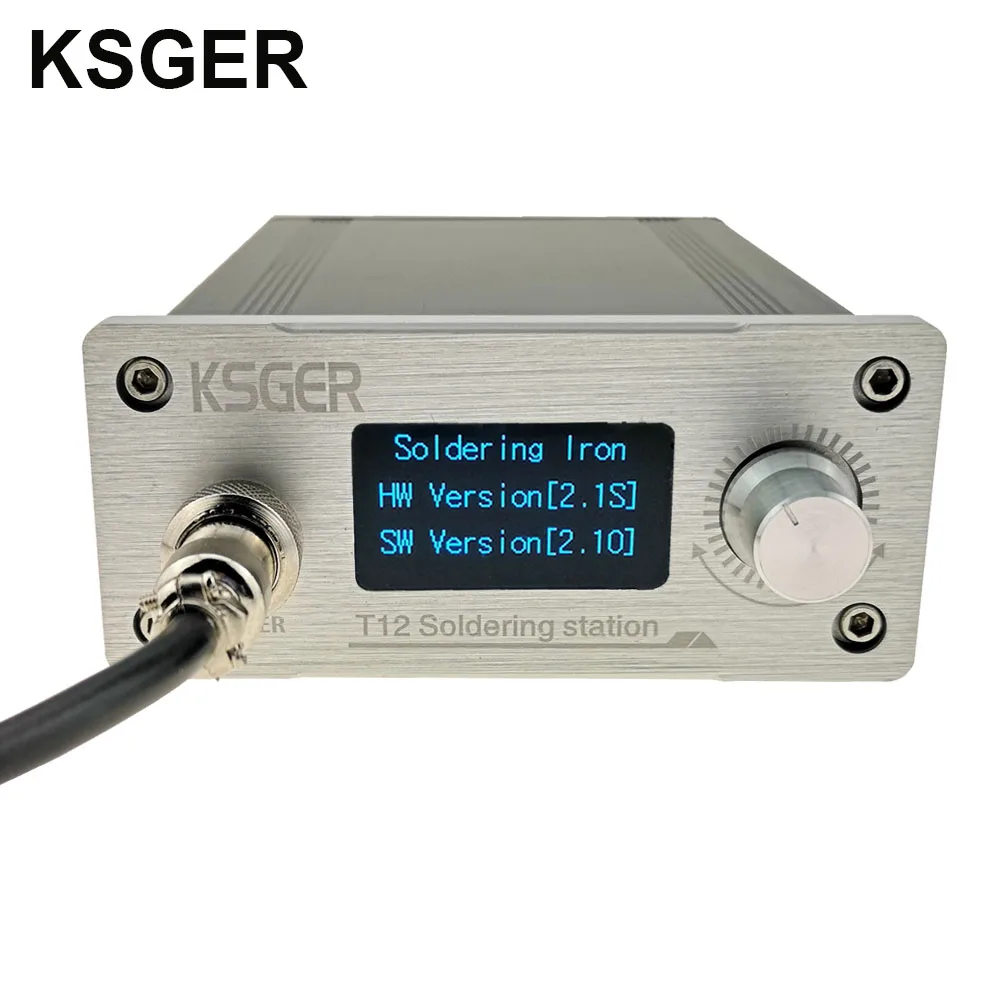 KSGER T12 Soldering Station STM32 V2.1S Iron Tips OLED 1.3 Inch Temperature Controller Digital Electric Welding Tools 75W