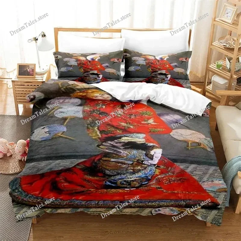 Monet Van Gogh Style Sky Oil Painting Bedding Set Duvet Cover 3d Bedding Fashion Design Decoration King Duvet Cover Set 6