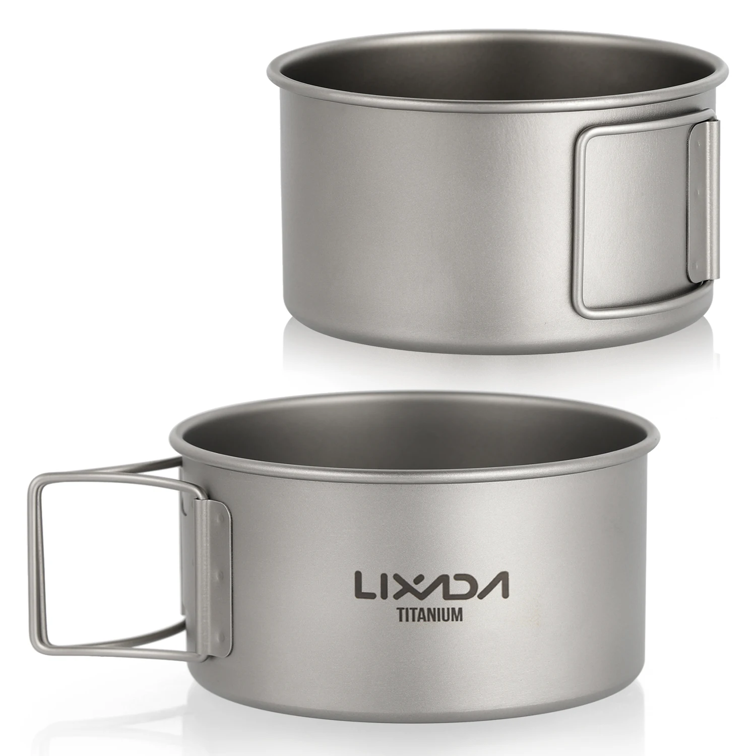 Lixada Titanium Bowl Camping Tableware with Folding Handles Dinner Food Container Outdoor Bowl for Outdoor Camping Hiking - view 5