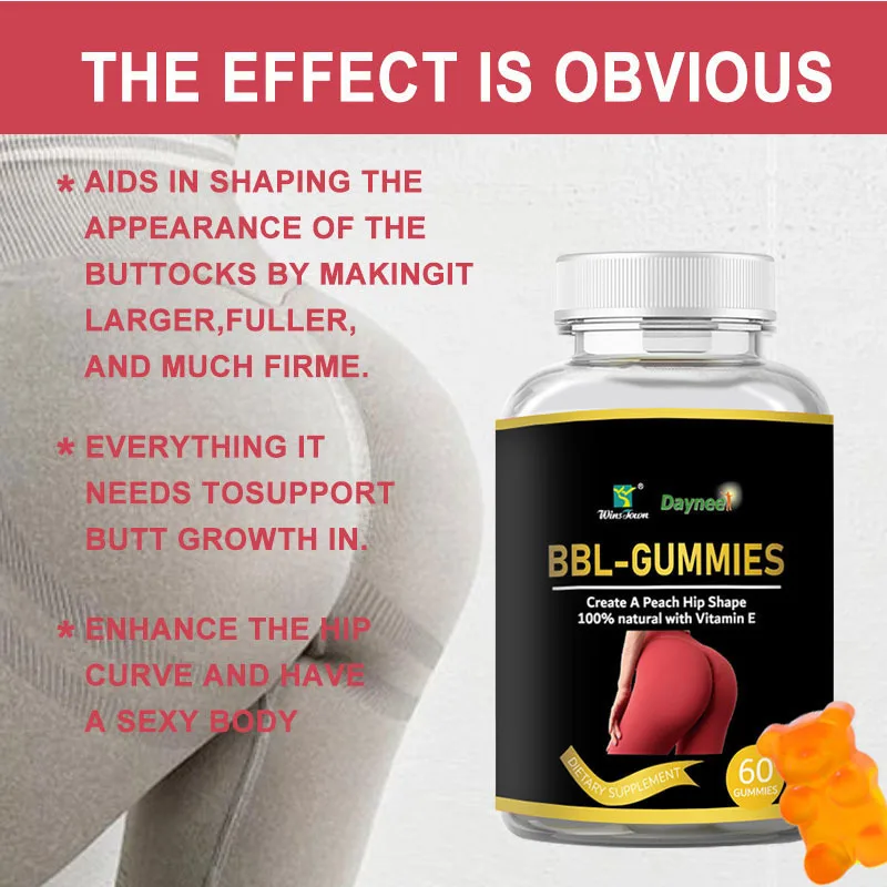 1 bottle of female BBL buttocks gummies plump and firm