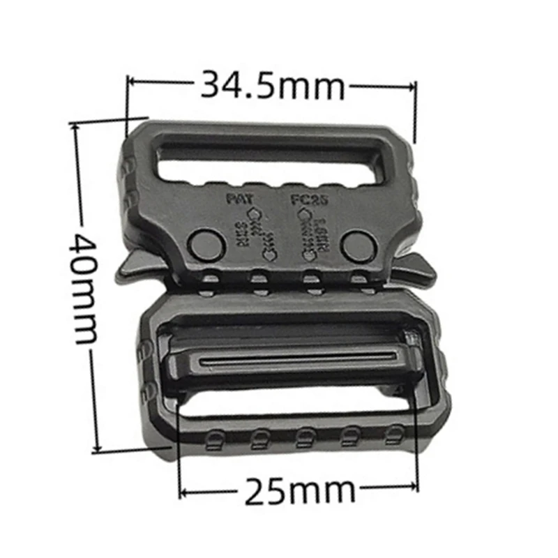 25mm 38mm Breite Taktische Gürtel Schnalle Schnell Seite Release Schnallen Gurtband Diy Taschen Gepäck Outdoor Zubehör Schwarz Silber farbe