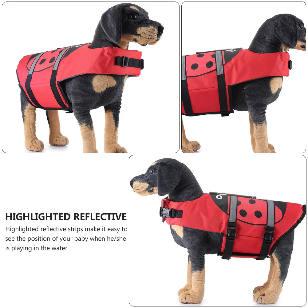 

Pet Life Jacket Polyester for Small Dogs Dachshund Reflective Strips Quick Release Buckles Breathable Dog Vest Pet Swimming Vest