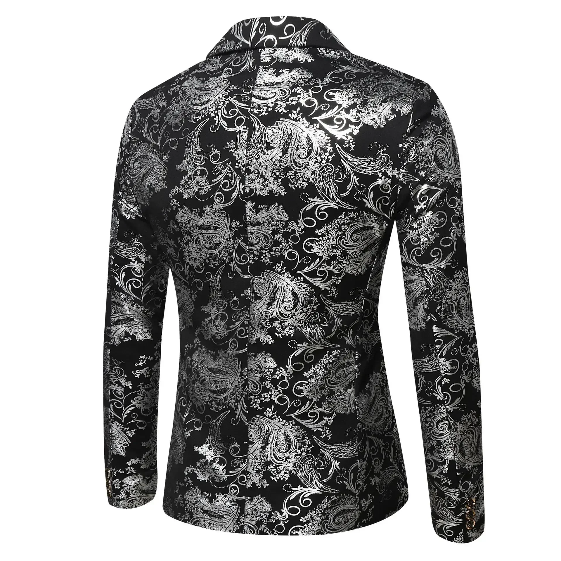 Mens Blazer Jacket Fashion Business Handsome British Style Casual Slim-fit Print Wedding Work Hot Chick At The Bar Blazers