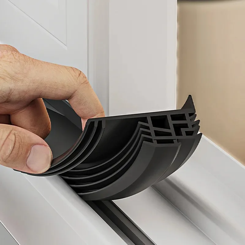 1pc Ainproof Water Backflow Window Water Blocking Bar Self-Adhesive Leakage Maintenance Sealing Strip TPE Window Edge