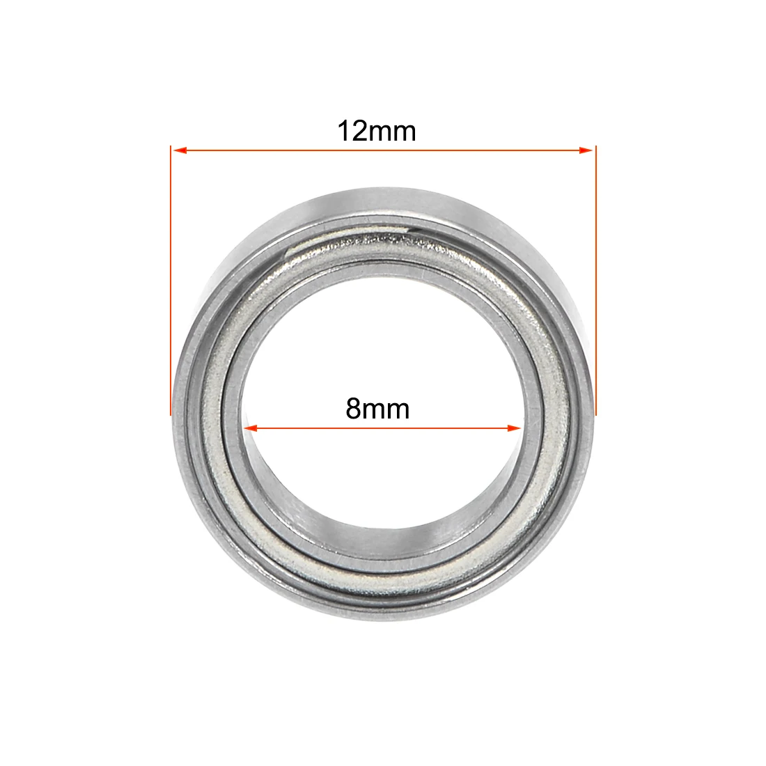 10pcs MR128ZZ Deep Groove Ball Bearing 8x12x3.5mm Double Shield Chrome Bearings for Industrial Equipment Micro Motor