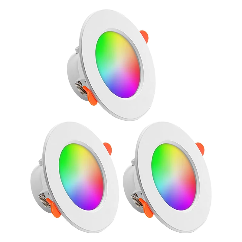 1-10PCS 10W Smart LED Downlight Bluetooth Ceiling Lamp RGB CCT Lamp APP Remote Control Color Changing Light for Google Alexa Hom image 3