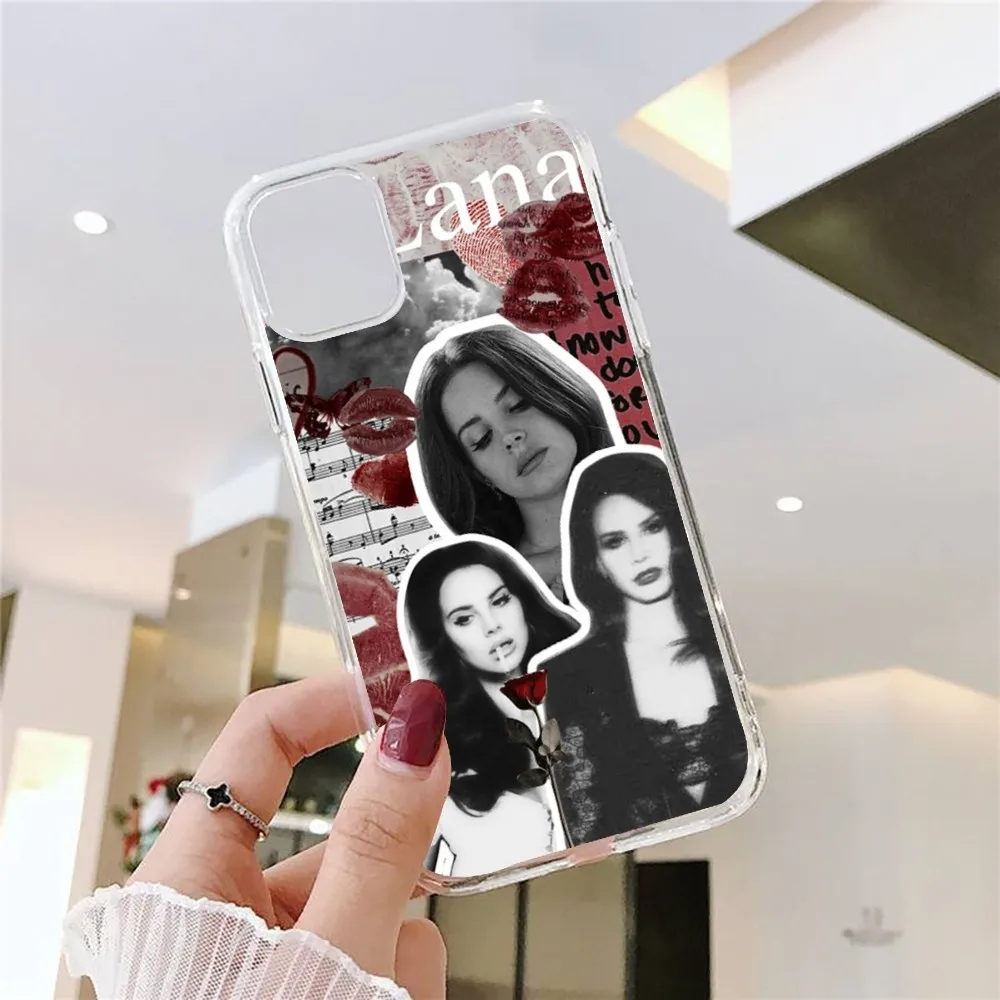 Lana Del Rey Singer Kraft Poster Phone Case For Iphone 15 11 13 14 Pro Max 7 8 Plus X Xr Xs Max Se2020 12mini Transparent Cover