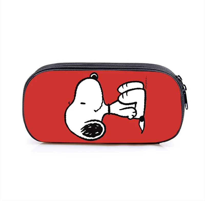 New Snoopy Pencil Case Kawaii Cartoon Large Capacity Compartment Pencil Case Student Cute Portable Pencil Case Gift
