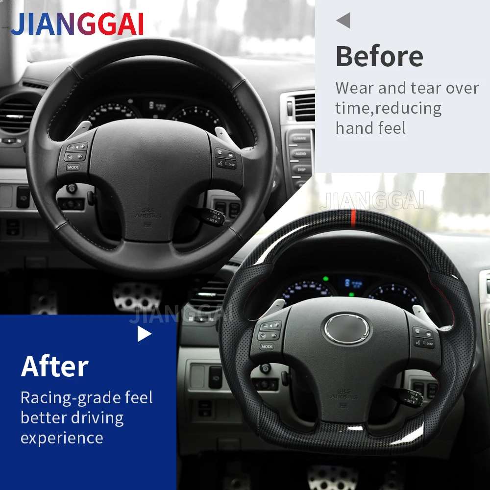 Hydro Print Koolstofvezel Stuurwiel Voor Lexus IS250 IS300 IS350 ISF IS 2006-2012 Racing Sport Wiel Auto accessoires