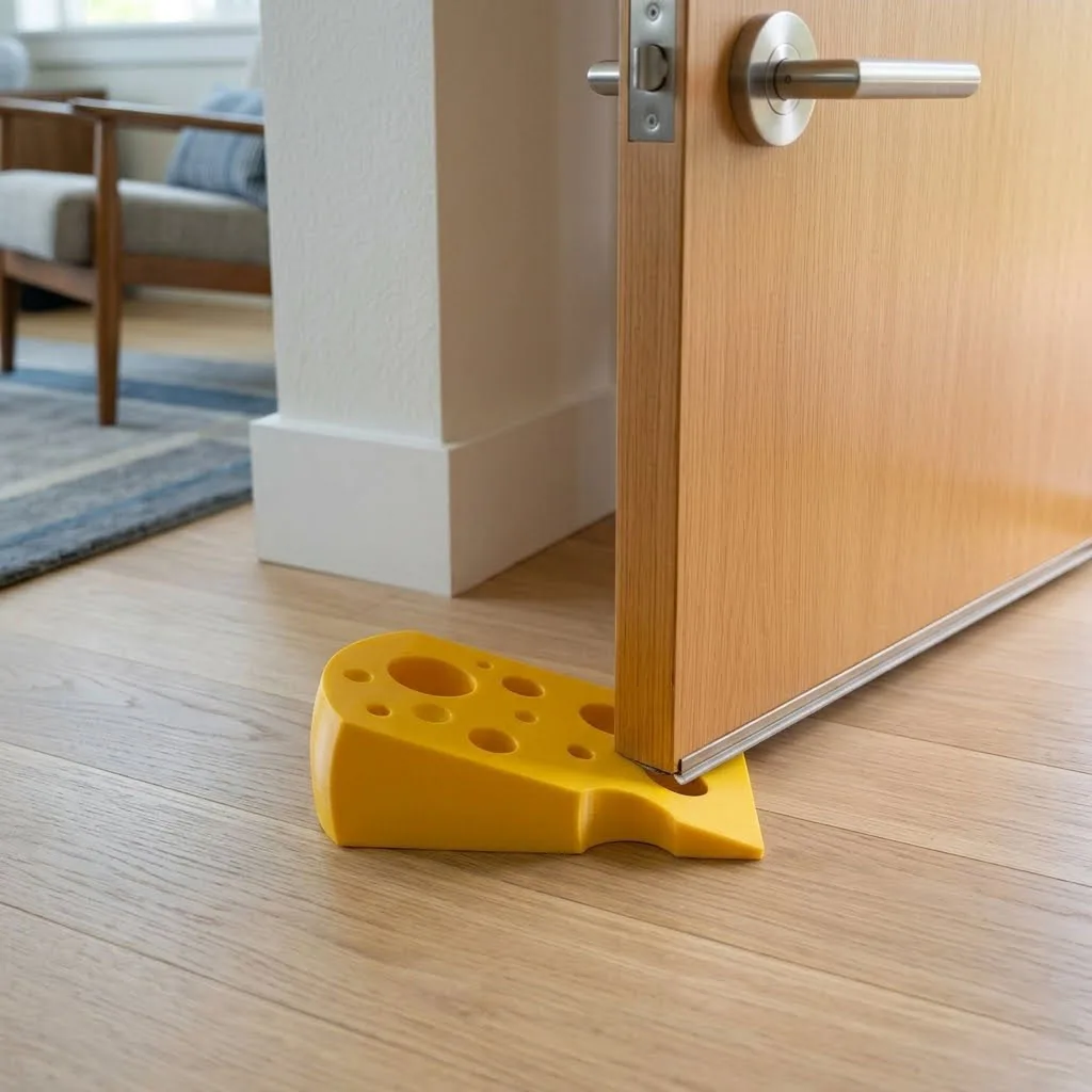 Cute cheese shaped door stopper, can also be a desktop ornament, an interesting and practical cheese door stopper - view 4
