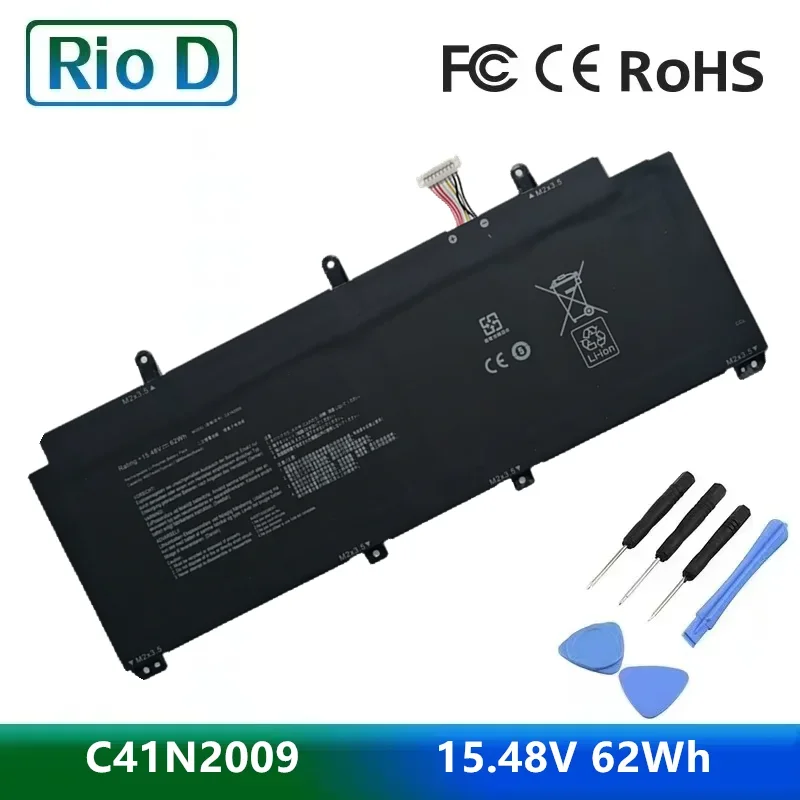 C41N2009 Laptop Battery For  ASUS ROG Flow X13 GV301QC GV301QE GV301QH Series Notebook 15.48V/62Wh/3890mAh