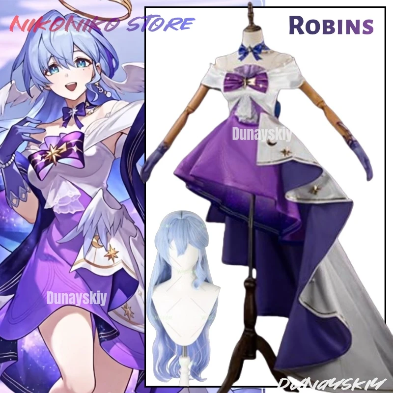 

Game Star Rail Robins Cosplay Costume Concert Dress Anime Character Roleplay Outfit For Female Halloween Costume Dress Metal