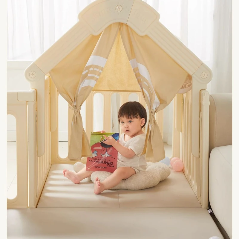

Baby Playpen & Safety Fence, Indoor Kids Crawling Play Yard, Minimalist Design, Reinforced Columns, Eco-Friendly Material