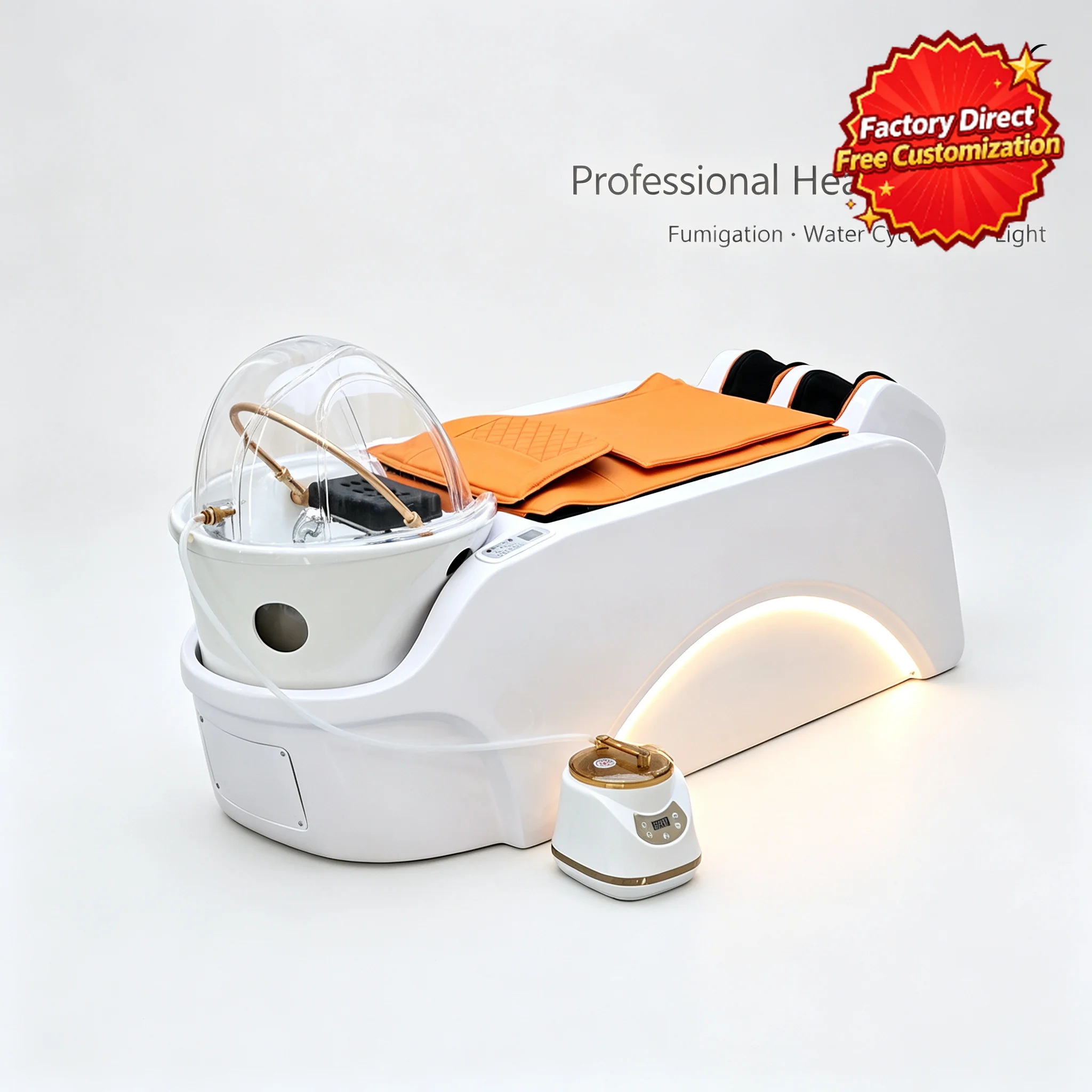 Electric Massage Shampoo Bed Adjustable Multifunctional Spa Shampoo Table for Salon Studio Tattoo Shop