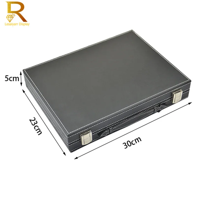 Imagem -06 - Portable Black pu Travel Jewelry Box Caixa de Armazenamento de Pedras Preciosas Suporte de Pedra Organizador Bandeja de Diamante 3x3cm 70 Pcs