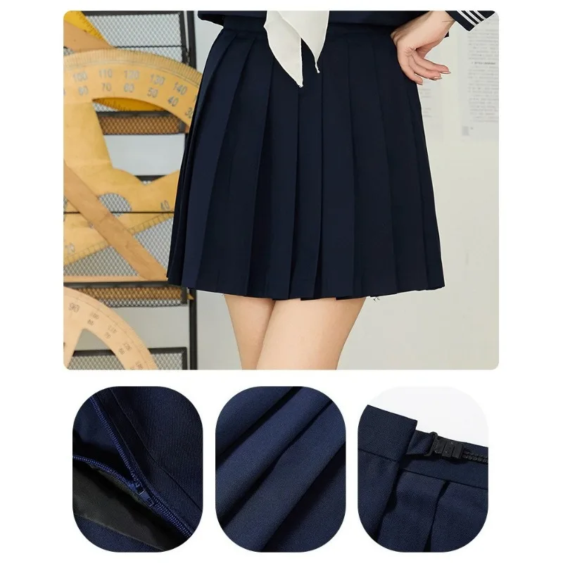 日本の学校制服 JK 制服ガール日本韓国カレッジスタイルスーツコスプレセーラー衣装長袖トッププリーツスカート