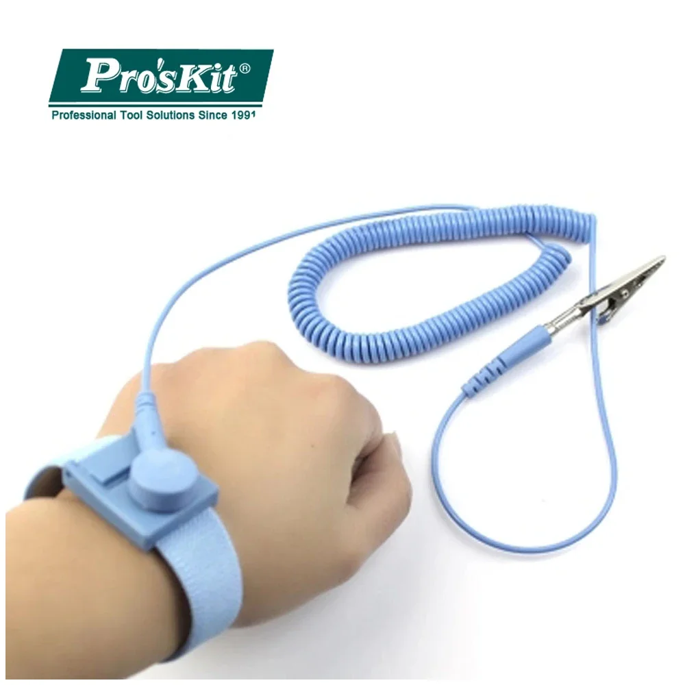 ProsKit كما-311 3m سلك مكافحة ساكنة معصمه جزء بالمنشار الإشعال سوار كهرباء قابل للتعديل