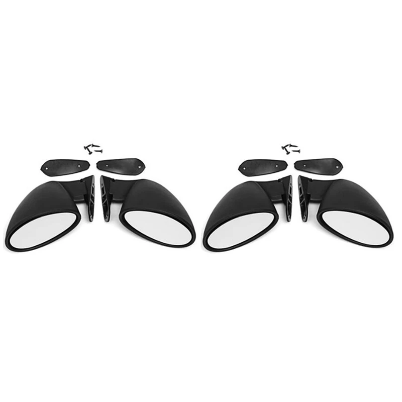 

2X California Style Left & Right Car Classic Retro Door Wing Side Mirror Rearview Vintage Matte Universal Black