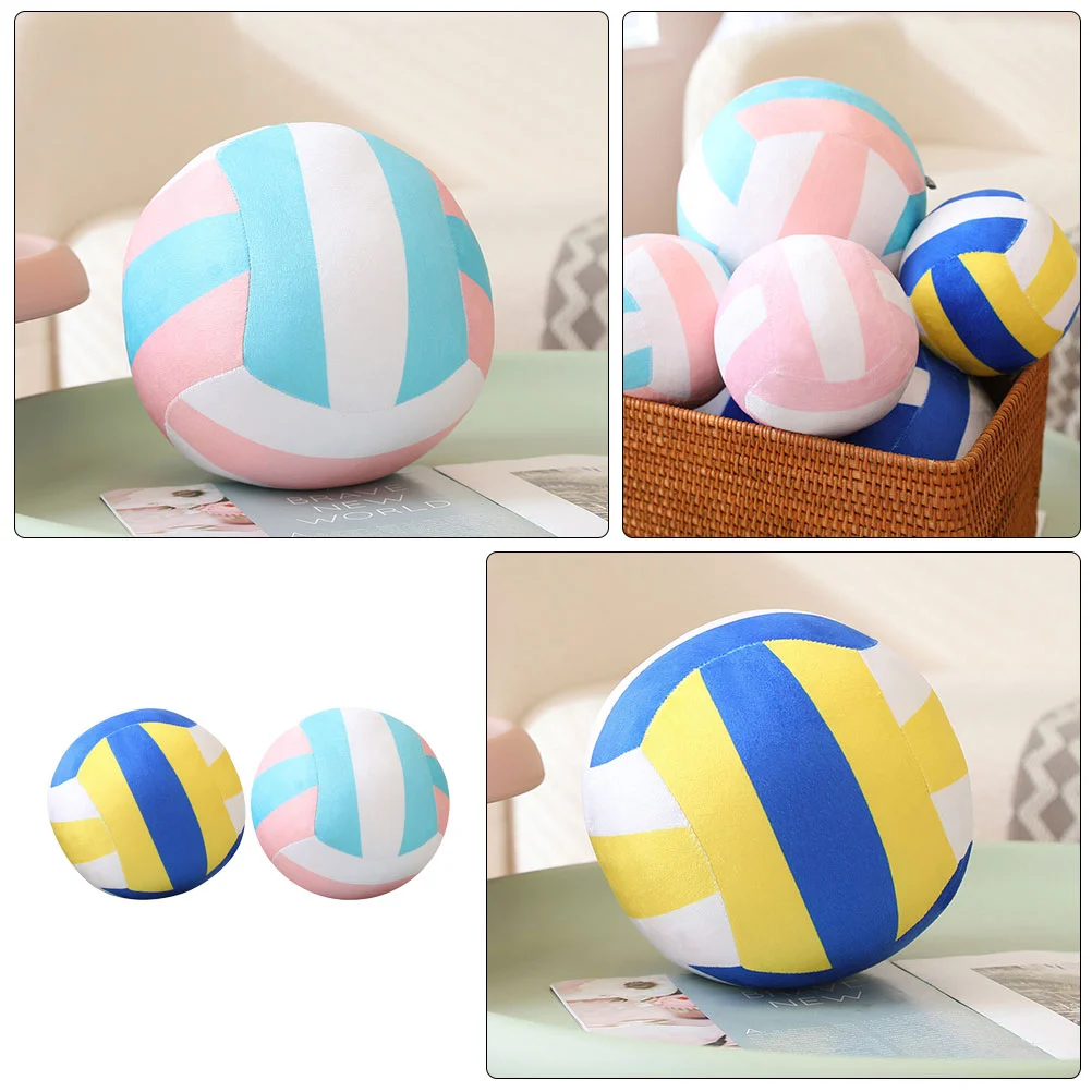 2 Pcs Volleyball Plush Toy Pillow Girls Gifts Teen Stuff Fluffy Pp Cotton Home Decor