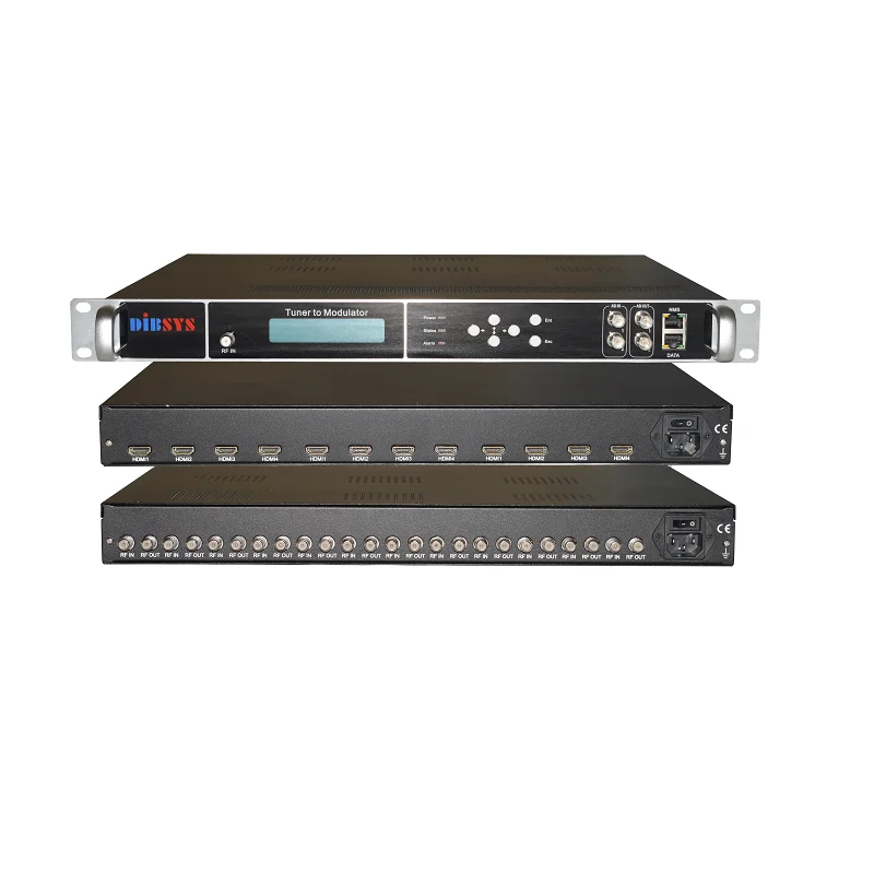 Flexible Selection DVB-S2 ISDB-T DVB-C ATSC Types to DVB-C DVB-T Transmodulator with up to 24 Tuners and IP/ASI/RF Interfaces