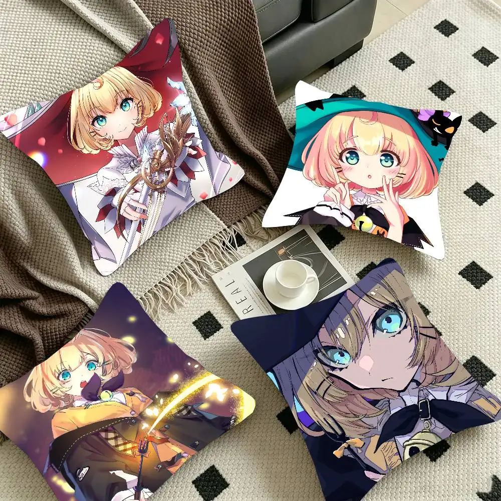 Millie Parfait Anime N-nijisanji Pillow Case Fashion Square Pillowcase Bedroom Sofa Room Ins Decoration Leisure