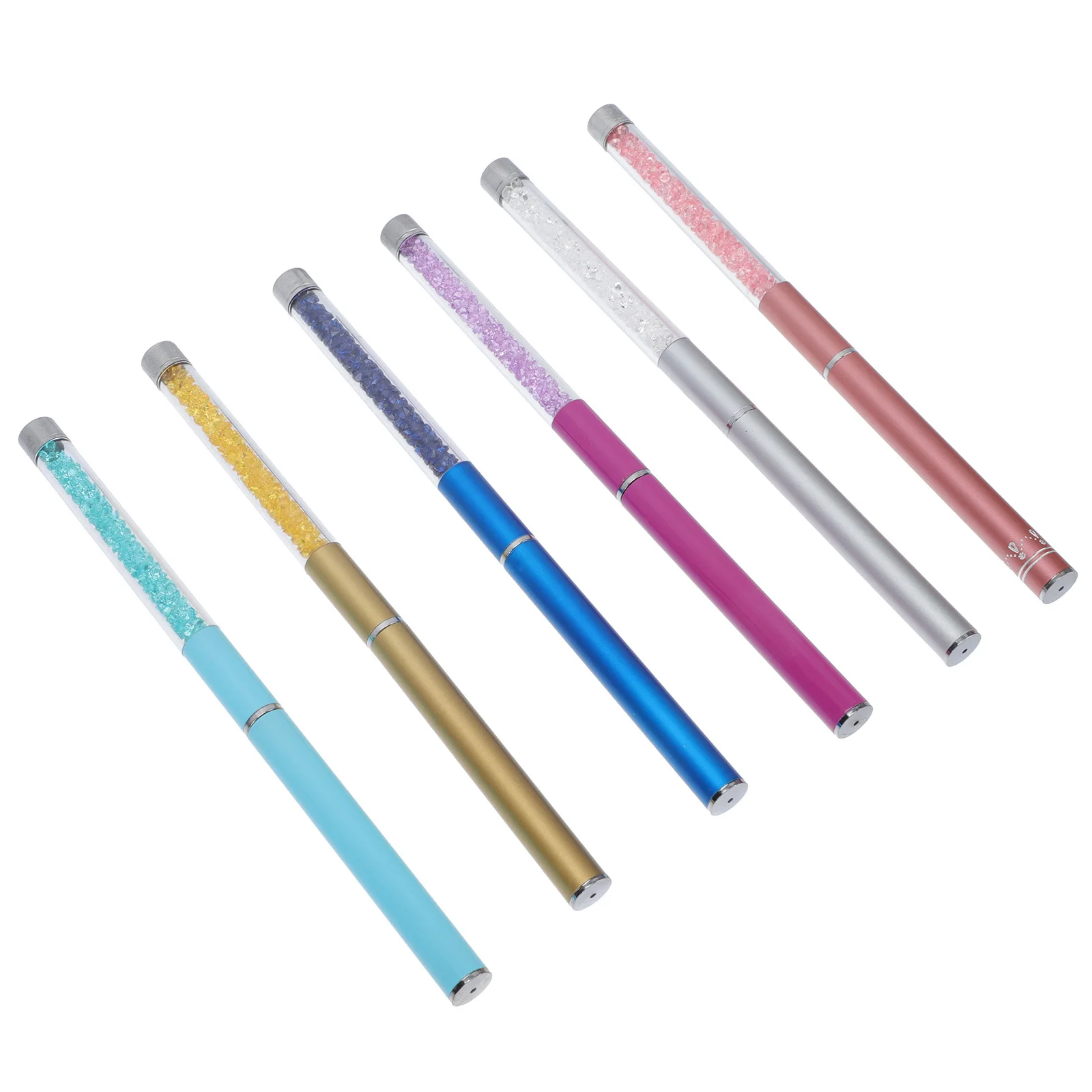 6 قطعة فرشاة الحاجب ماسكارا قضيب حجر الراين لاش مشط المحمولة ماكياج العرض لصالون المنزل استخدام البلاستيك رمش عصا أداة #5