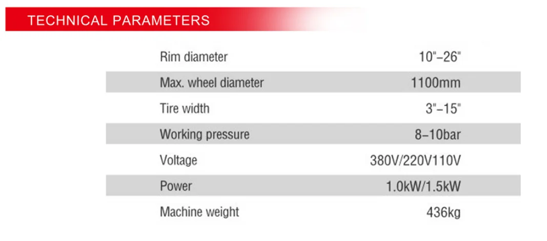 TOP QUALITY DS-706B 220V Tire Changer With 1.5KW Motor CE/ISO9001 Certified 18-Month Warranty