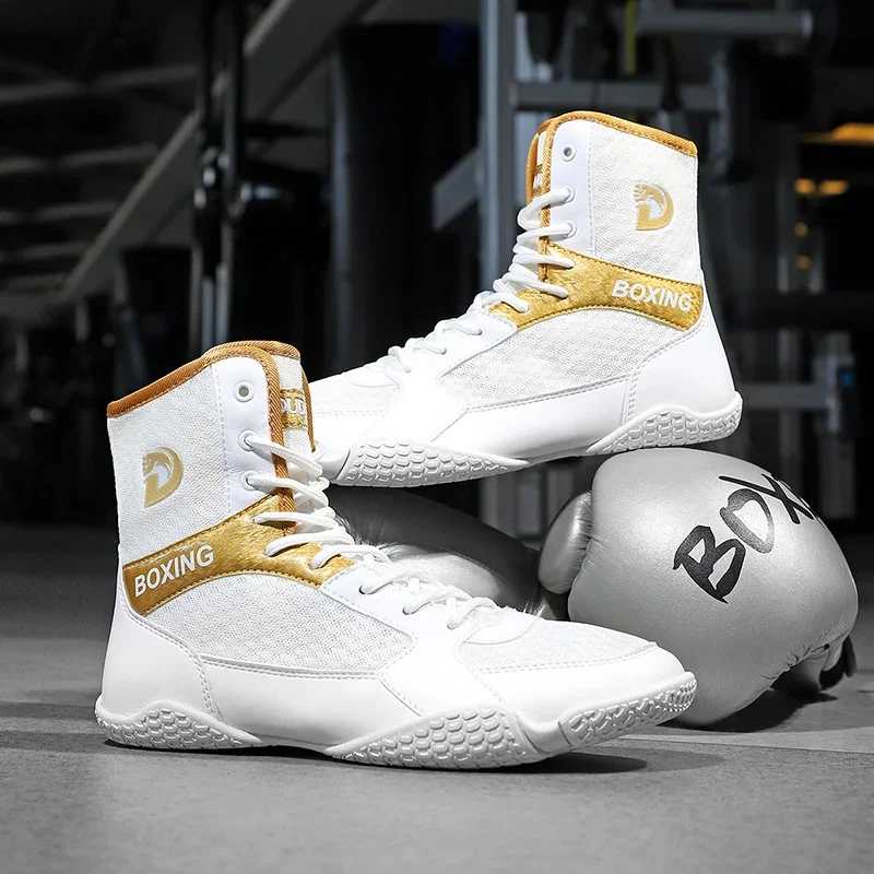 

High-quality, Comfortable, Wear-resistant, Anti-slip, Breathable Mesh Middle Top New Wrestling Color-matched Boxing Boots