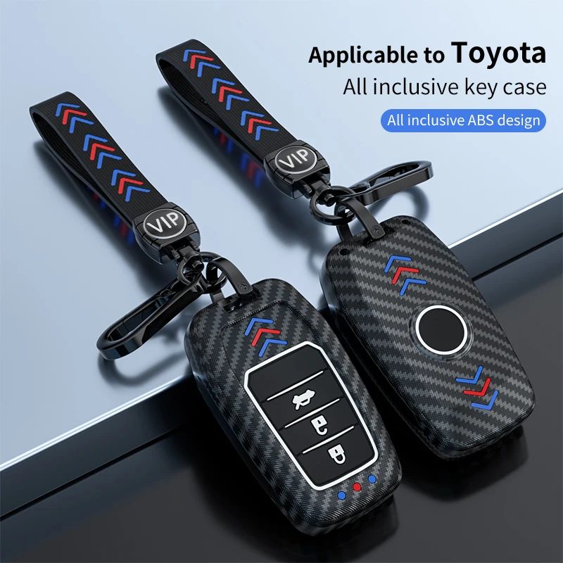 

1PCS Car Key Case Cover Shell For Toyota GR CHR Hilux Fortuner Land Prius Cruiser 200 Camry Corolla Crown RAV4 Toyota Key Case