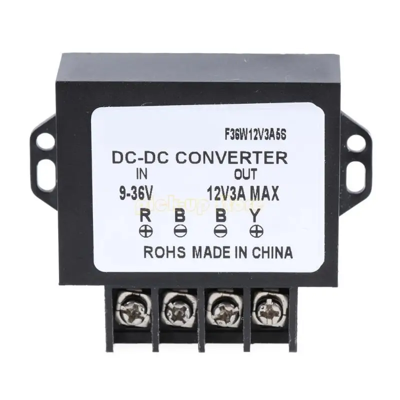 وحدة محول الجهد Q5WA مقاوم للماء DC9V-36V إلى 12V3A محول إمدادات الطاقة لمحول إضاءة السيارات 12V وإضاءة LED