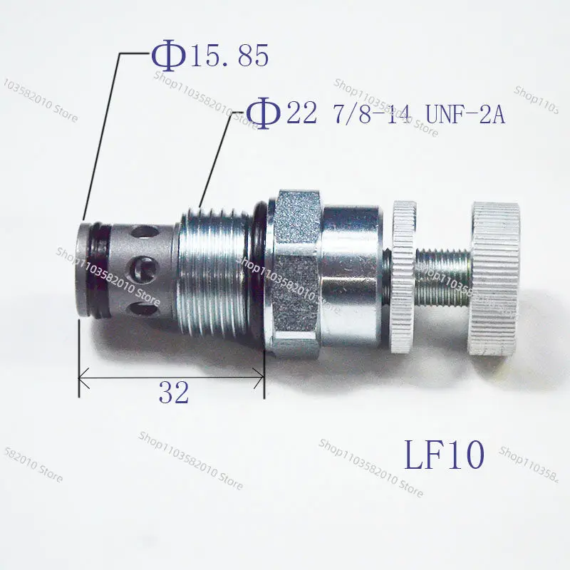 Threaded Plug-In Bidirectional Throttle Valve LF10-00/NV2-10, Hydraulic Flow Control Valve for Industrial Systems view 2