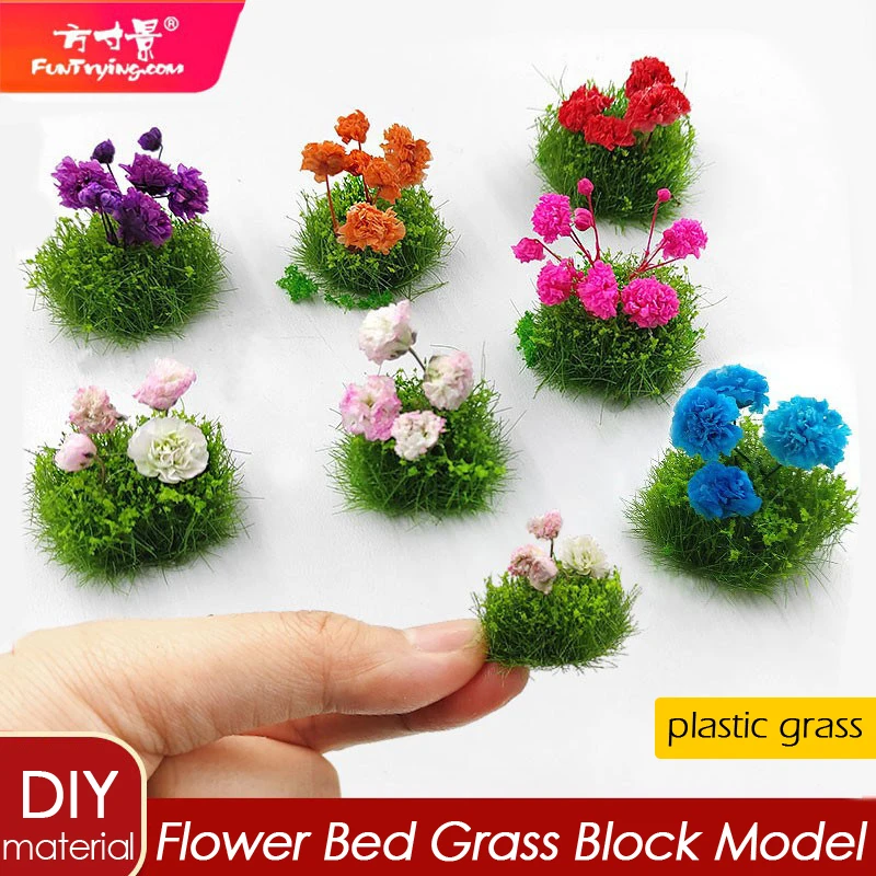 Miniature Simulation Sand Table Bouquets Flower Clusters Grass Turf Model Landscaping Diy Materials Dried Flowers Flower Blocks