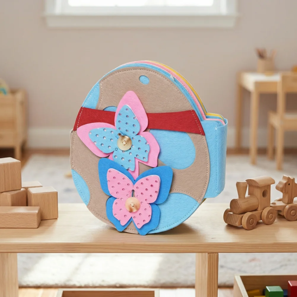 

Diy Easter Rabbit Book Felt Rabbit Educational Book Set Easter Egg Hunt Activity Kit Diy Sticker Book for Preschool Learning