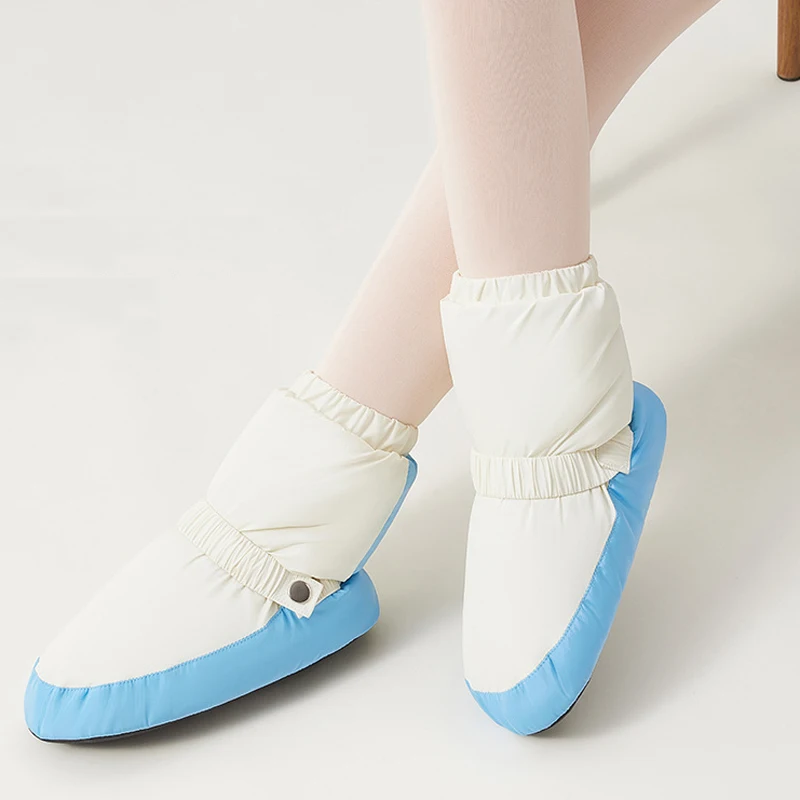 Dance Warm Boots Winter Ballet Warm Up Booties for kid National Dancing Shoes Adults Modern Dance Spliced Ballet Shoes Ballerina