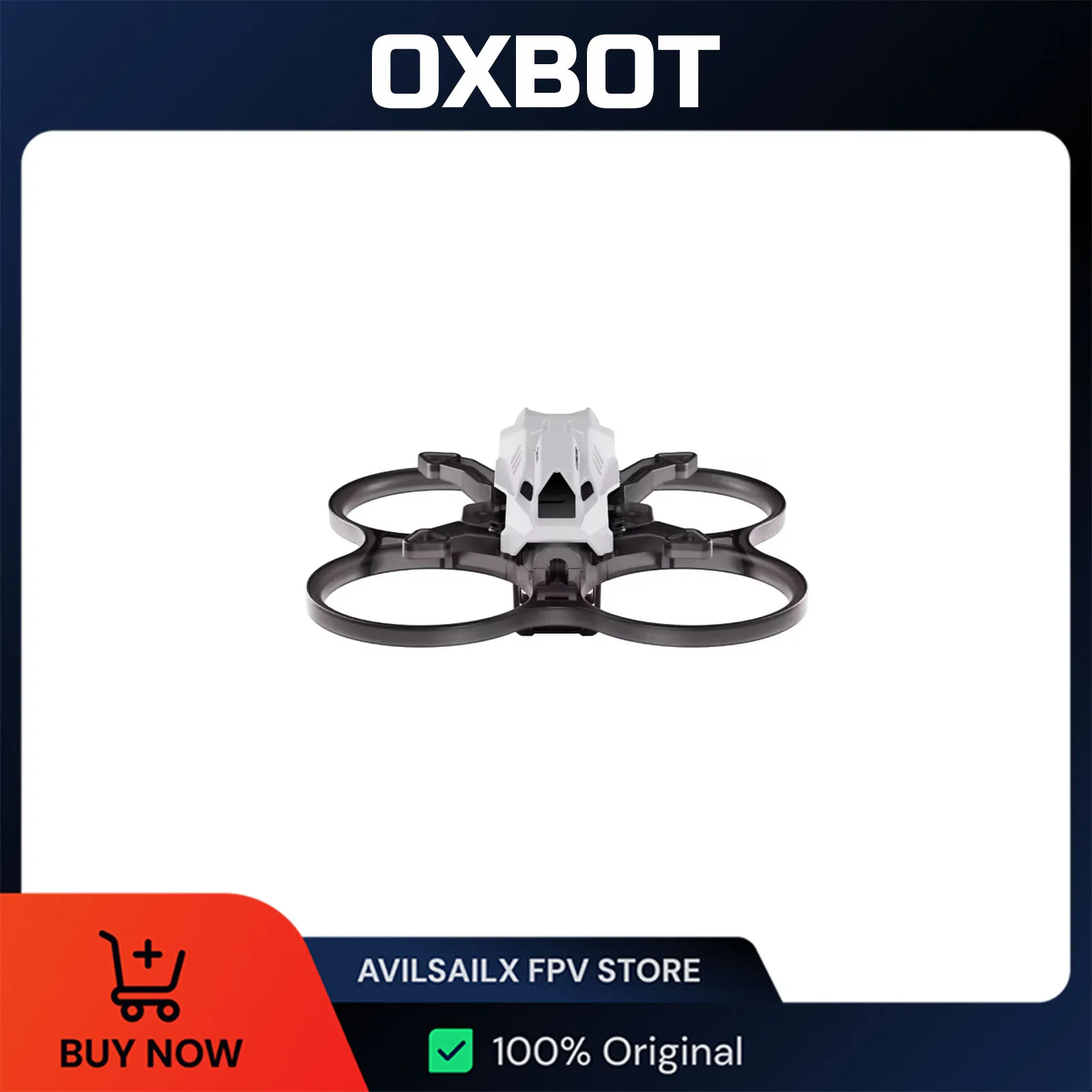 Oxbot Lumo18 1.8 Inch FPV Whoop Frame Support O4 HD VTX 85mm Wheelbase for Tiny Racing Quadcopter Build