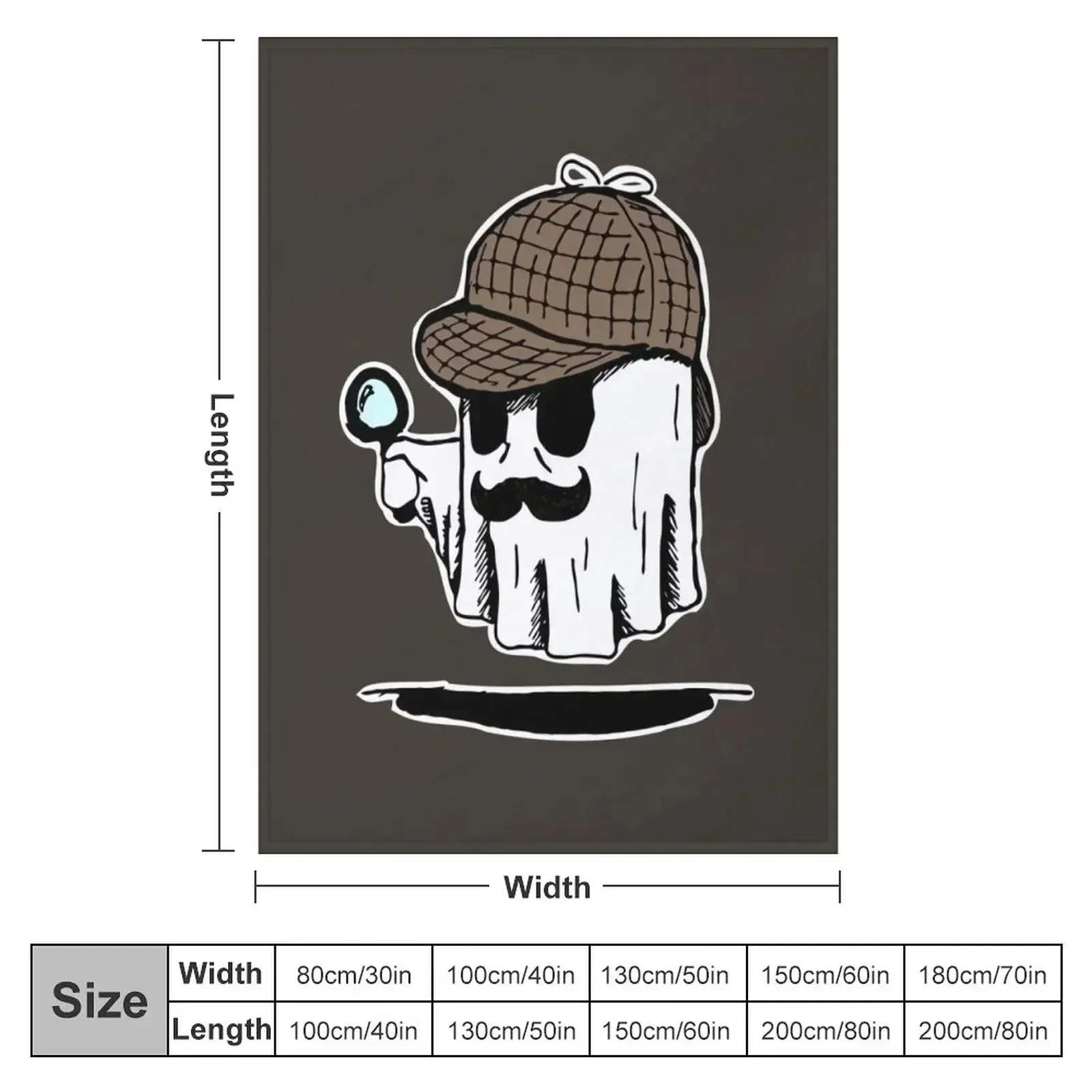 Detective Spook'em Throw Blanket couch cozy soft plush fuzzy picnic outdoor blanket