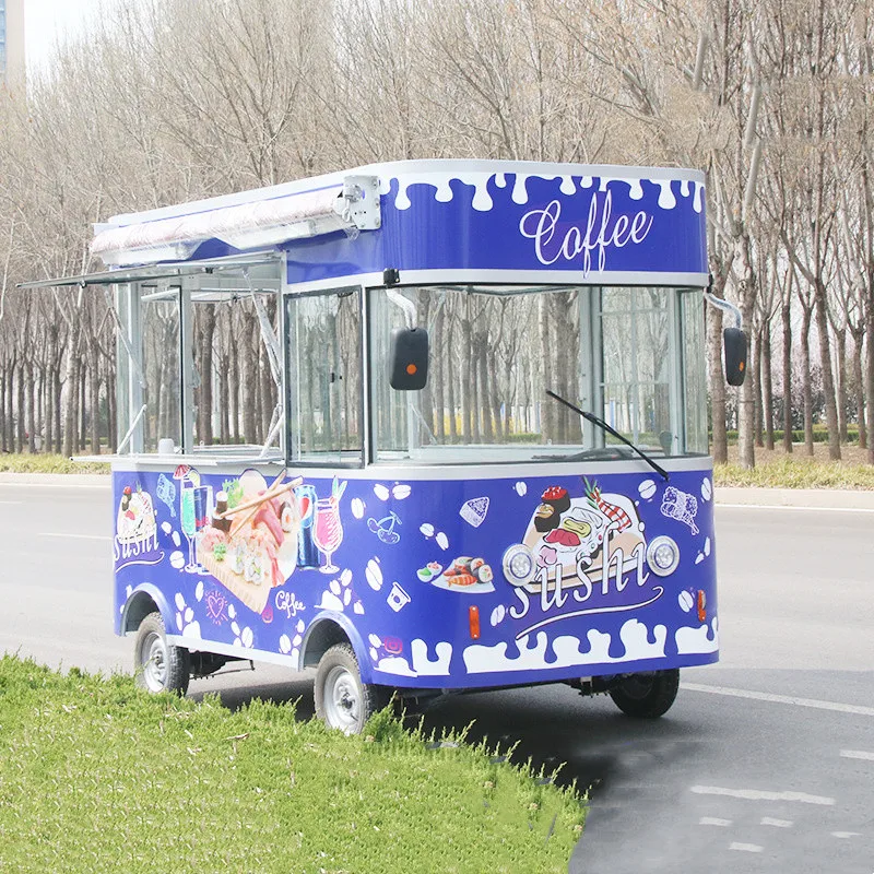 Mobiler Imbisswagen, verzinkter LKW, Imbissanhänger zum Verkauf, Ghana-Fritteuse, Hähnchen-Grillplatte, Lebensmittelwagen, am besten gestalteter mobiler Imbisskiosk