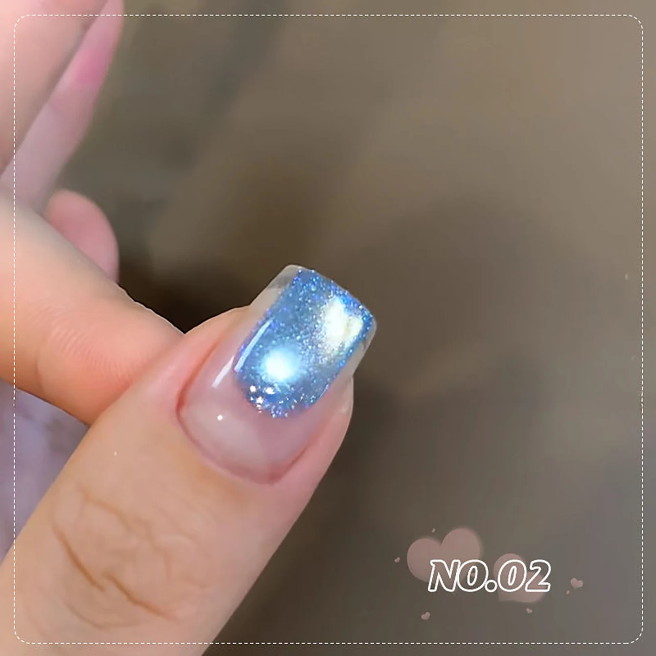 1 szt. WS Jesienno-Zimowy Lakier do Paznokci Różowo-Niebieski Brokatowy Efekt Kociego Oka Popularny Lakier Żelowy z Efektem Kociego Oka do Zdobienia Paznokci